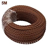 Greensun LED照明5 m-20 m Edison Vintage Textileケーブル2コア( 2 x 0,75 mm ² )電気ワイヤツイストケーブルレトロTextileペンダントライト