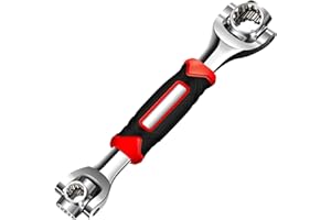 ソケットレンチ 8 in 1万能レンチ 360°回転 ステンレス 多功能スプラインソケット 万能ソケット レンチ付き ユニバーサルソケット 8-21mm対応 インチのナットに対応 車･バイク修理 DIY工具 1セット入り