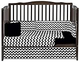 Baby Doll Bedding Chevron 4 Piece Crib Bedding Set, Black by BabyDoll Bedding