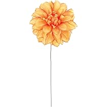 ダリア　専用 Amazon｜東京堂 造花 MAGIQ ポルテダリアピック オレンジ 花径8×L16cm