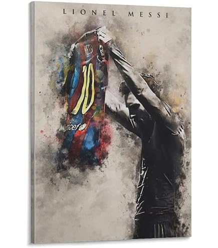 Amazon.co.jp: FCバルセロナのリオネル・メッシ選手が通算600 絵画
