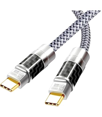 YOTETION Type C To C 60FT Cable,4K@60Hz 100W Fast Charging - Carbon Fiber Braided, High-Speed Data Transfer For Xreal MacBook Pro IPad Pro IPhone 15 Pro Galaxy S22 Portable Monitor - View #4