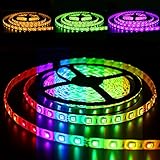 Solarphy 32.8ft (10m) RGB LED Strip Light Bluetooth Smartphone App Controlled 5050 LED Light Strip 6