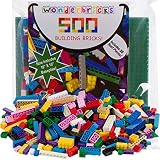 Building Bricks - 500 Pc Bulk Blocks - Includes 30 Roof Pieces - Compatible with Lego [並行輸入品]