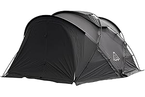 Tenplay 「G-TENT-M」シェルターテント ドームテント 拡張テント 4-6人用 幅350cm リビングルーム 4シーズン 防水防風 70Dナイロン 煙突穴付き アルミ製ポール 耐水圧5000mm ファミリー 自立式 キャンプ アウトドア グランピング BBQ 公園…