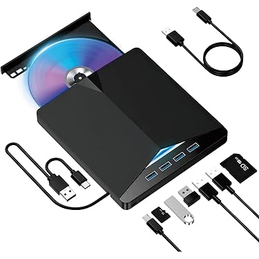 5-in-1 外付けブルーレイ/DVD/CDドライブ 5-in-1 外付けブルーレイ/DVD/CDドライブ Amazon.co.jp: 5イン1 外