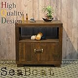 Sea Boat-シーボート デザイナーズカップボード*キャビネット*キッチン収納*古木製*シャビー家具*リサイクルウッド*アンティーク家具*北欧風*レトロ*クラシック*モダン*アジアン*FL-25 ホワイト×ナチュラル