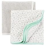 Carter's Precious Firsts Neutral Baby Swaddle Blankets- Green by Carter's