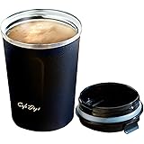 アイリスオーヤマ タンブラー 保温 保冷 ブラック 0.35L ふた付き カフェ風飲み口 カフェデイズ CD-TLT350