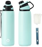 最終セール。早い者勝ち!ティファニー水筒巾着付き Amazon | FJbottle 水筒 1リットル 真空断熱 ワンタッチ スポーツ