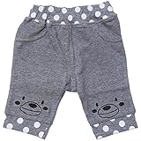 【本体綿100％】2018年 夏物 ZOOMIC ズーミック 天竺 顔刺繍 ドットプリント 切替 ５分丈パンツ グレー◇95cm
