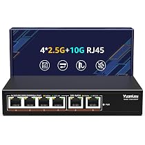 Amazon.co.jp: YuanLey 6-Port 10G Ethernet Switch | 4x2.5G Base-T +