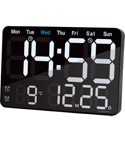 Amazon.co.jp: スロウワー(SLOWER) 置き時計 ブラック 8×16×7.1cm 置き