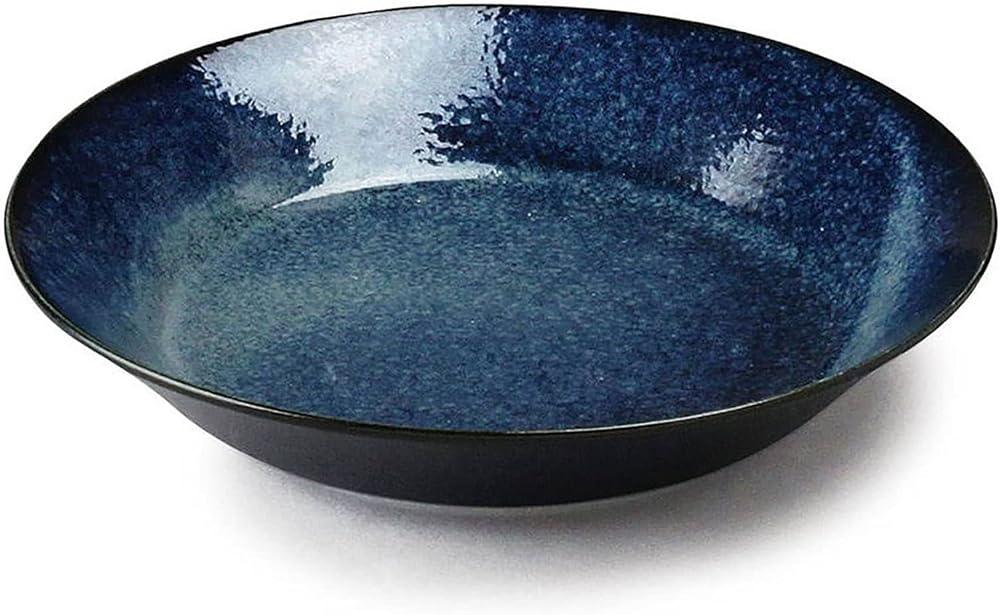 アイトー(Aito) aito製作所 「 ナチュラルカラー 」 カレー皿 パスタ皿 約21cm ネイビー 美濃焼 食洗機