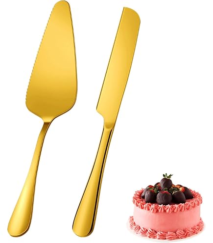 Amazon｜Wedgwood Vera Wang ケーキナイフとサーバー ゴールド｜ケーキ