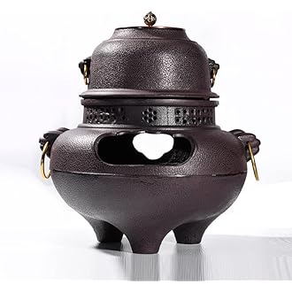 風炉 風炉釜 風呂釜 五徳 茶釜 鉄風炉 釜 茶道具 茶道 共箱｜金属工芸 