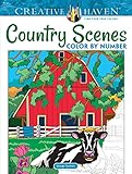 Creative Haven Country Scenes Color by Number Coloring Book (Adult Coloring)