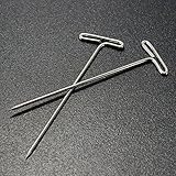 50個ステンレススチールTピンDIYモデリングブローチバッジ裁縫クラフト38 mm長