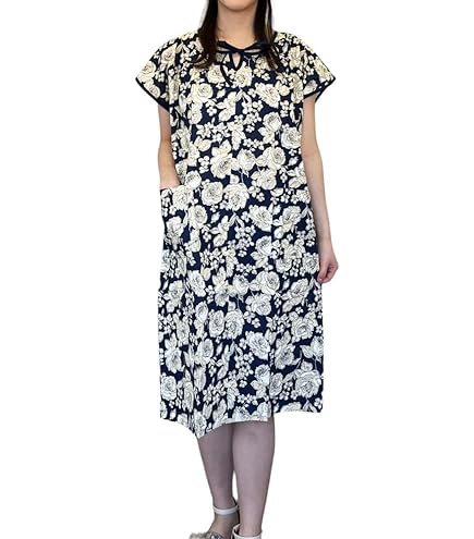 Amazon.co.jp: ［COTTON松井］しじら織Aラインワンピース／日本