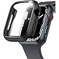 NIMASO 対応 Apple Watch Series 9 / 8 / 7 45mm 用 ケース 対応 アップルウォッチ 9 / 8/ 7 45mm apple watch7ケース 保護カバー ガラスフィルム 一体型 PC素材全面保護（ブラック） 