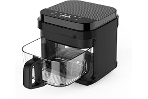 Healthy Choice Healthy Choice 6.5L Glass Digital Air Fryer - Detachable Glass Pot, Easy-to-Use Controls, Timer, Temperature Controls. Accessories: Mesh Tray & Heatproof Matt