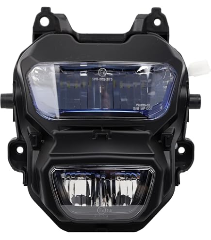 Amazon | mokuo オートバイ 12V 35W ハロゲン ヘッドライト アセンブリ