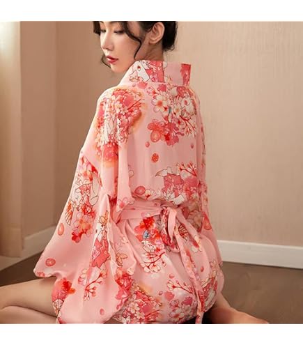 Amazon.co.jp: セクシー 着物ドレス 花魁 コスプレ衣装 ショート丈 花