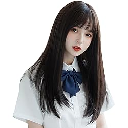 Amazon.co.jp: Villo ウィッグ ロング ストレート ウイッグ セミロング
