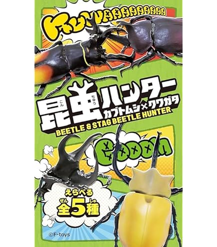 昆虫ハンター　カブトムシxクワガタ　昆虫大決戦　全5種類フルコンプセット　新品 Amazon.co.jp: 昆虫ハンター カブトムシ×クワガタ 2025 [全5種