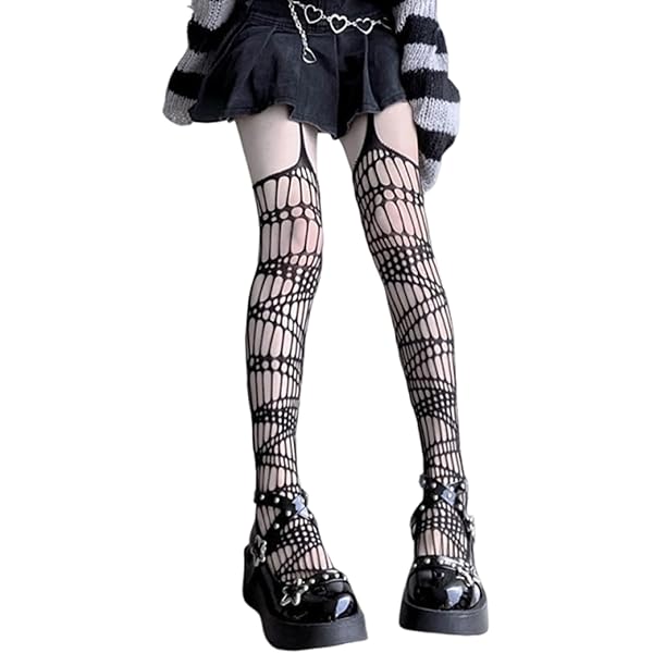 Amazon.co.jp: [LIMSE] 黒白 2点セット 包帯 タイツ ロリータ ゴスロリ