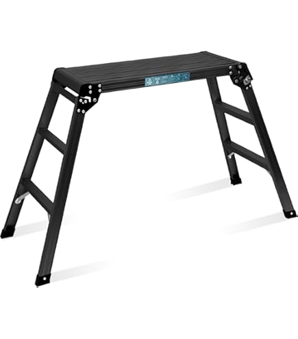 Amazon.co.jp: Power-on アルミ足場台 洗車台 軽量 アルミ脚立 踏み台