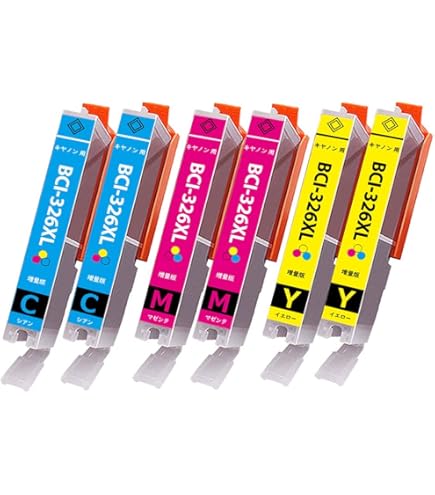 Amazon.co.jp: キャノン用 325 326 インクカートリッジ BCI-326XL（2BK