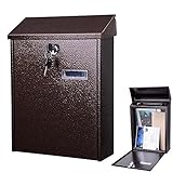 ロック可能なメールボックス12 "新しい垂直壁マウントスチールレターボックスW /ドア& 2キー