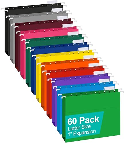 Hanging Folder Tabs , RAZCC 60 Pack Reinforced Kenya Hanging File Folders