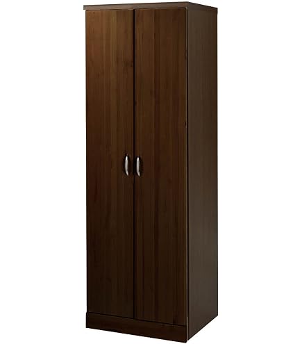 ワードローブ　ダークブラウン Amazon｜日本製 完成品 ワードローブ クローゼット 幅60cm 高さ180cm