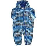 2015年 春物 REDWOOD レッドウッド チェック柄プリント 撥水加工 裏メッシュ ジップアップ ジャンプスーツ つなぎ ブルー◇80cm