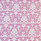 SheetWorld Round Crib Sheets - Pink Damask - Made In USA by sheetworld