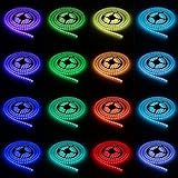 Lixada 5M/16.4ft SMD5050 300LEDs RGB Flexible Strip Light Outdoor Waterproof IP68 DC 12V 12W/Meter w