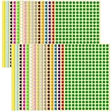 丸シール カラーラベル ステッカー 16色セット 32シート 8320片 8mm 分類 ラベル タックシール 丸型 オフィス 学校 整理収納 NYANDELMO ND-0186-R04-8mm
