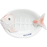 サンアート おもしろ食器 「 お魚の刺身盛り付け皿 」 中皿 白 SAN243