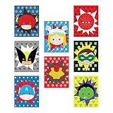 Kid 's Playroom装飾、Superheros 8個セット子供、ベビーBoy子供部屋装飾、スーパーマン、バットマン、スパイダーマン、キャプテンアメリカ、スーパーヒーロー壁アート、Marvel