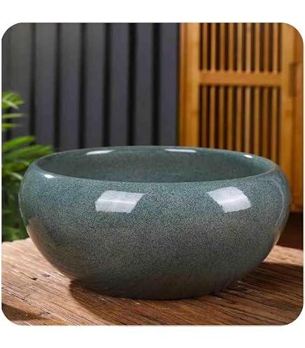 Amazon.co.jp: 訳あり 陶器睡蓮鉢 (ライトブルー, Sサイズ) : DIY
