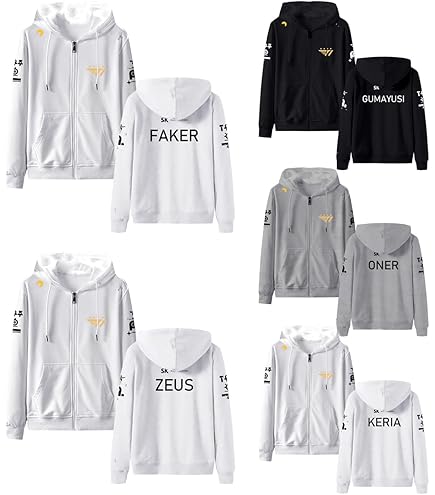 Amazon.co.jp: FAKER 同型 パーカー SKT T1 フェイカー チーム