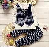 (チ-ンスン) Qingsun　上品　スーツ 子供服 ロンパーススーツ ベビー服　長袖 新生児 出産祝い 結婚式 2点セット 4サイズ選択