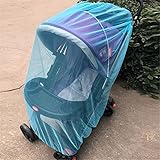 Wholehot　ベビーカー蚊帳 モスキートネット　ベビーカー虫除けカバー　 幼児 赤ん坊を守る　メッシュカバー　防蚊　害虫侵入対策　夏用　お出かけ ベビーグッズ　(ブルー)