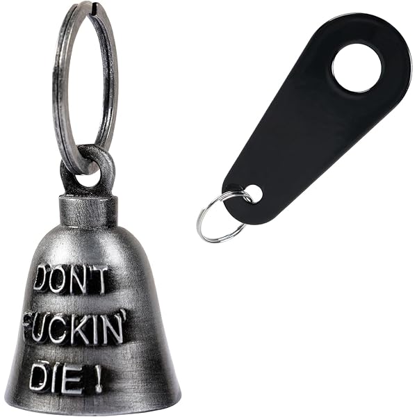 Brass Bells Good Luck Charms Motorcycle Bell Keychain With