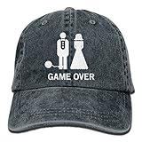 大人 デニム キャップゲームオーバー バチェラー・パーティー 結婚式 ユーモア 今季最新 スポーツ ハット ストーリート系 紫外線対策 日よけ 小顔効果 プリント付き 無地 ライトブルー