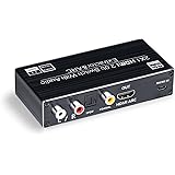 ELEVIEW HDMI 切替器 音声分離器 4K(60Hz) HDR HDCP2.2対応 2入力1出力 (オーディオ出力:光デジタル・3.5mmステレオミニ)｜ARC対応 セレクター 分配器 PS4pro・PS5・Nintendo Switch・F