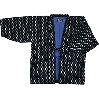 Amazon | 久留米 半纏 日本製 [なごみや] 亀甲柄 別珍衿 袢天