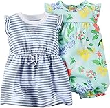 カーターズ Carter's ロンパース & ワンピース 2枚組 半袖 綿100% 2-Piece Dress & Romper Set 18M (78-83cm)